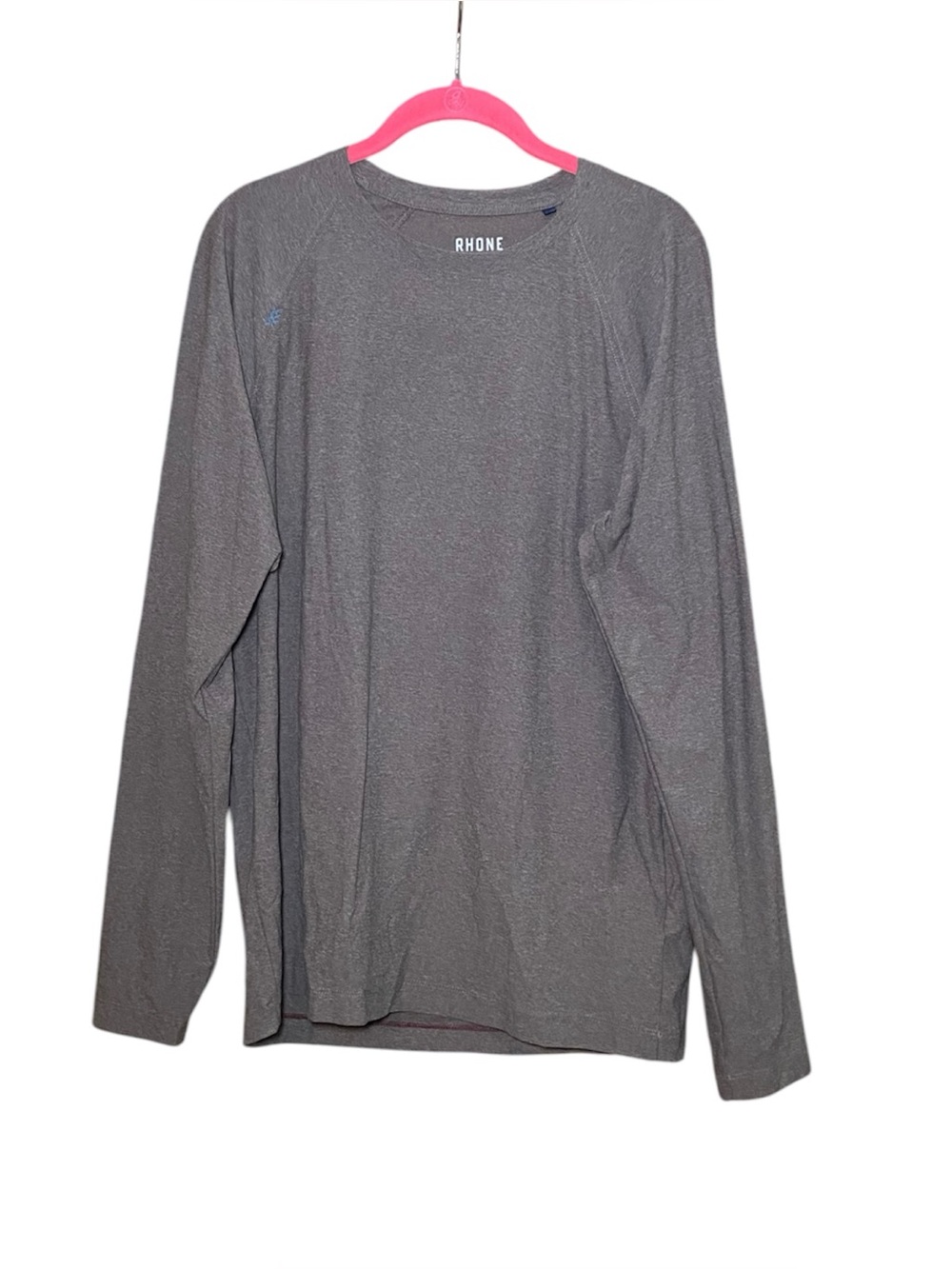 Rhone Reign Long Sleeve Performance Outdoor Sports Shirt Mens M Heather Brown - Picture 2 of 6